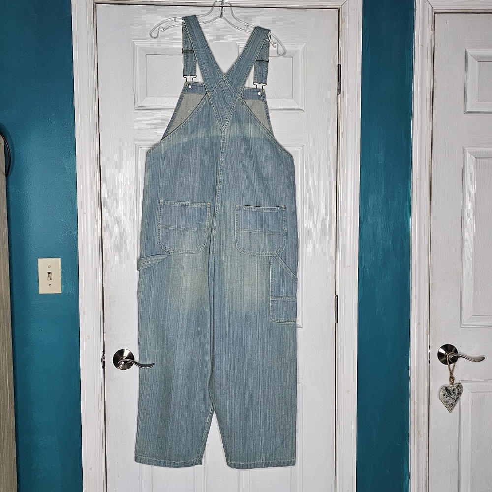 Dropped Crotch Oversized Baggy Blue Denim Overalls - Picture 10 of 15